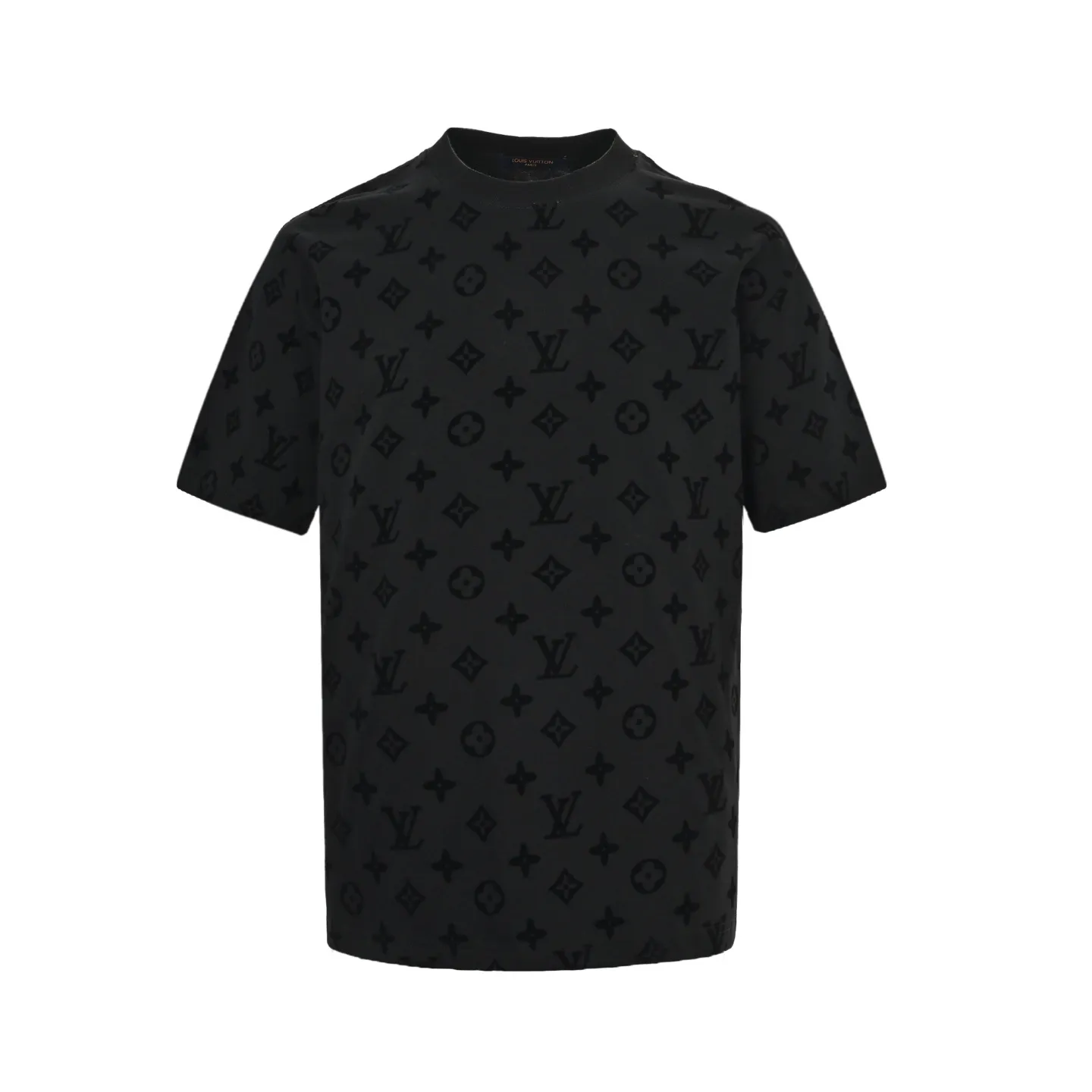 Louis Vuitton/Louis Vuitton 26ss all-over printed old flower flocking short sleeves